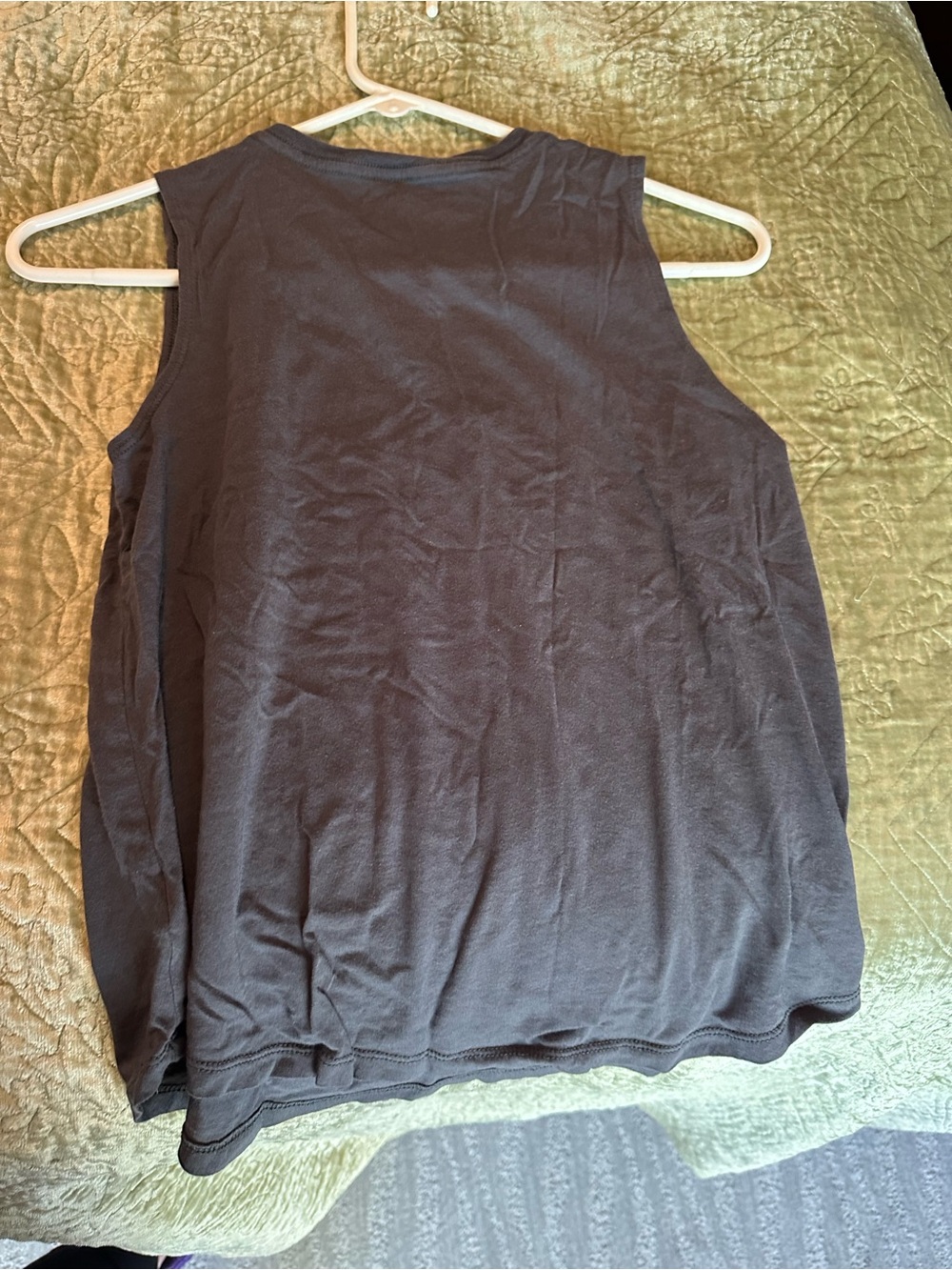 Spiritual Gangster Charcoal Gray Crew Tee with White Neck Print - Picture 4 of 4